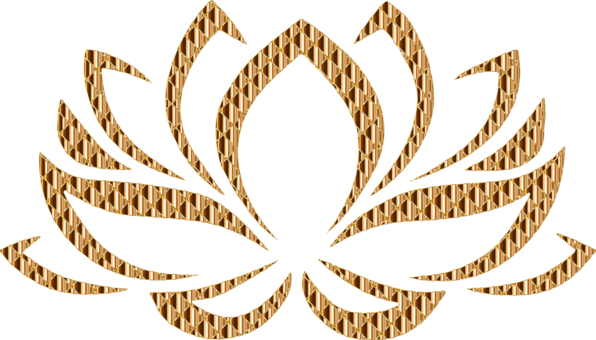 Sacred Lotus Silhouette Flower Drawing Computer Icons - White And Gold Lotus Flower (596x340), Png Download