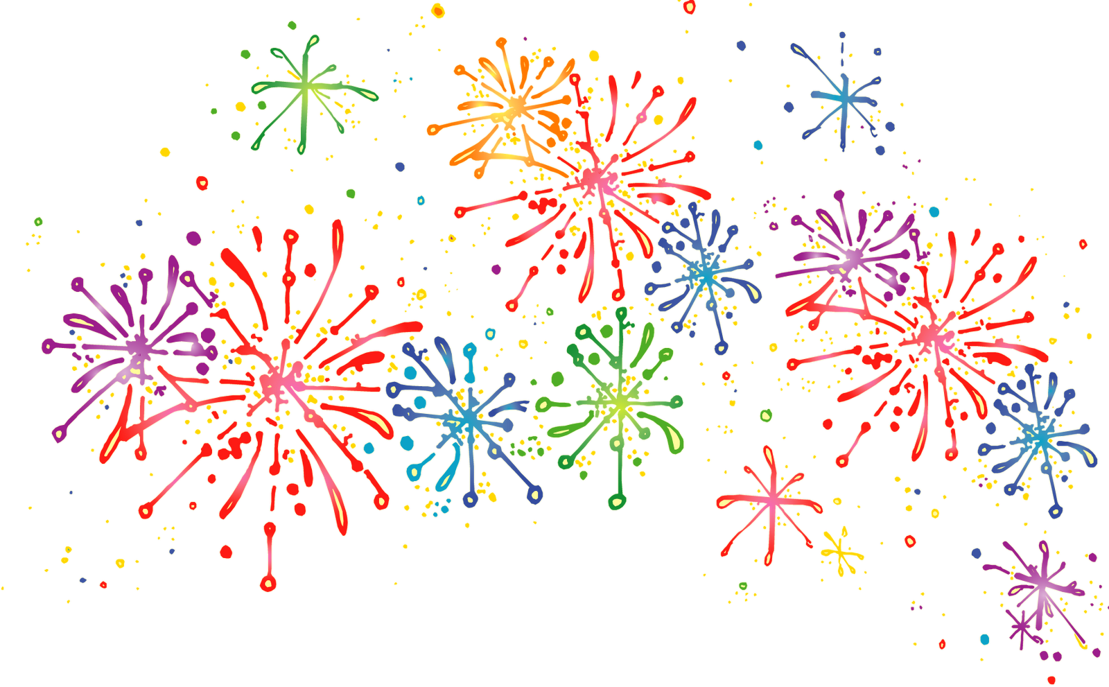 Fireworks Png - Fireworks Clipart Transparent Background (1600x991), Png Download