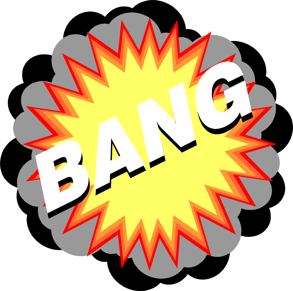 Large Orange Fireworks Clip Art At Clker - Explosion Clipart No Background (958x952), Png Download