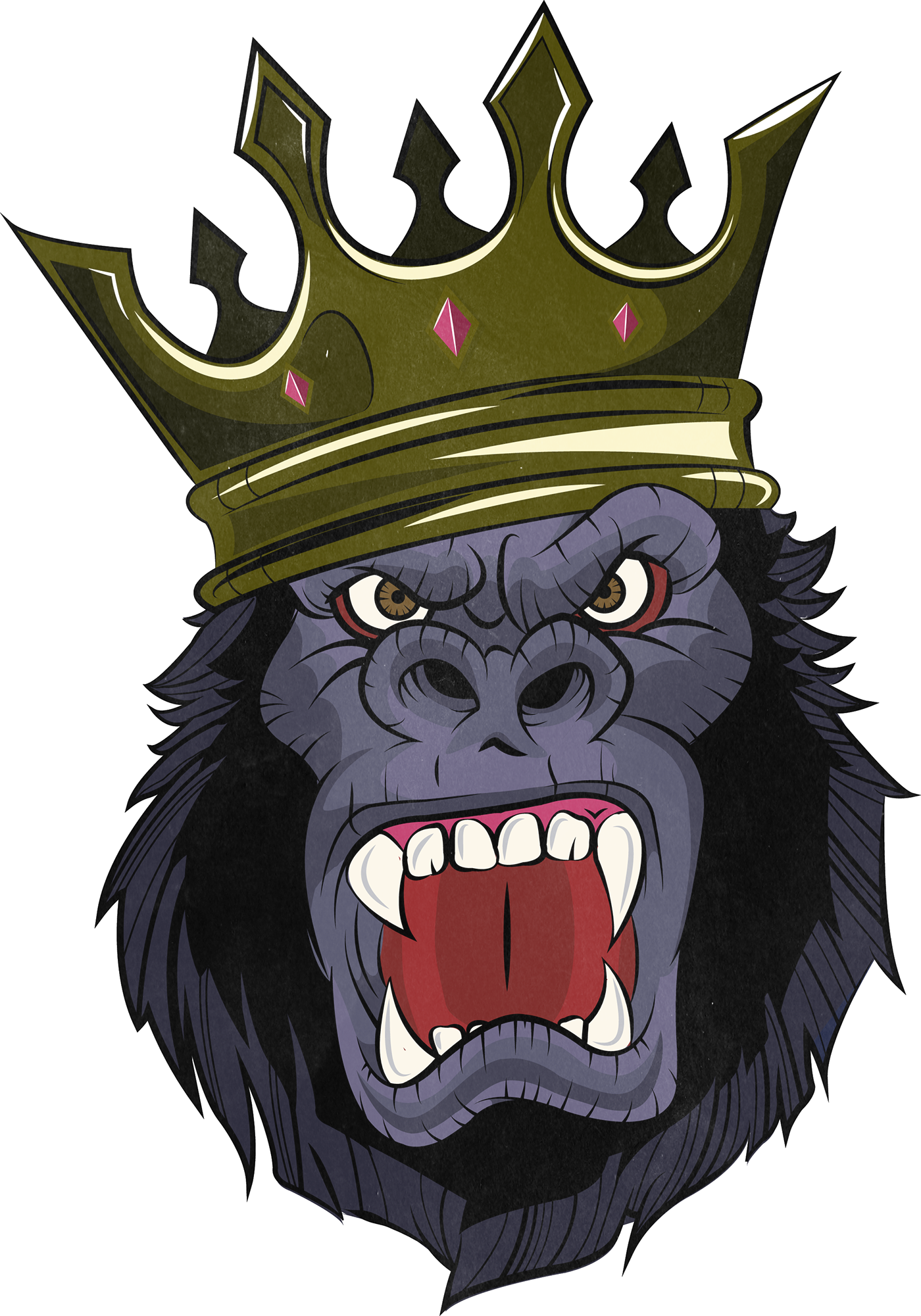 Illustration For Gorilla Fest Music Festival In Curitiba, - Cartoon (1400x2001), Png Download