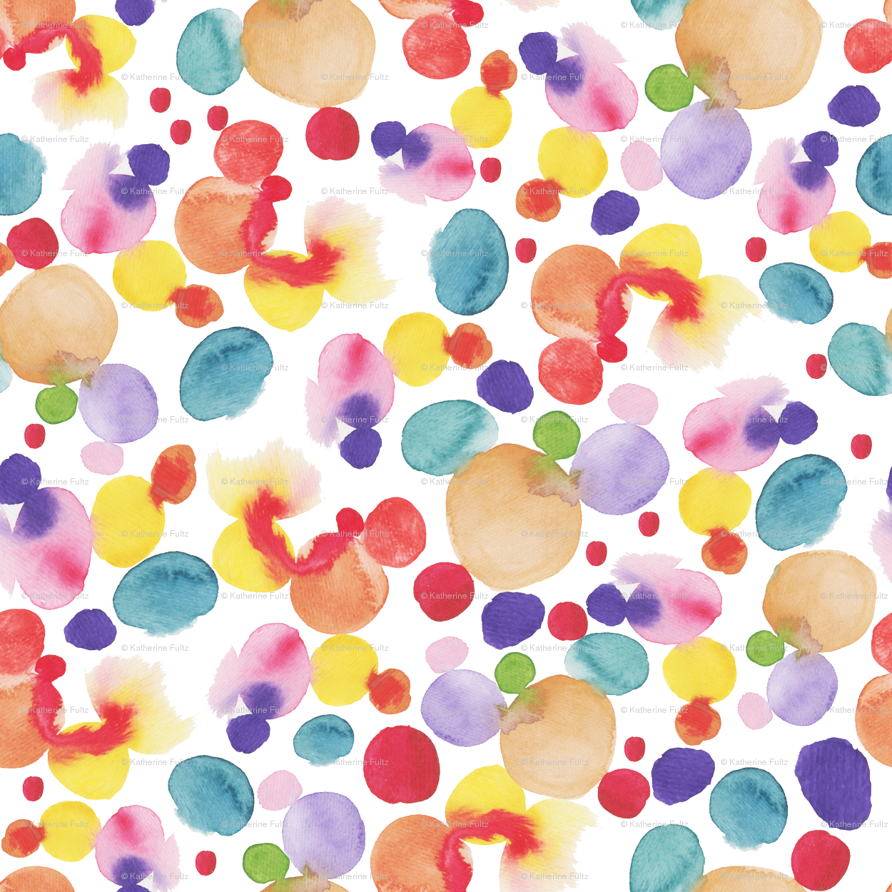 Abstract Watercolor Circles - Watercolor Painting (1250x1250), Png Download