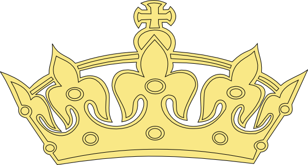 Princess Crown Clipart Gold (600x321), Png Download