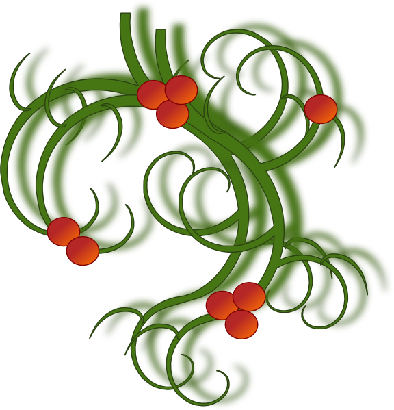 Swirls Clip Art At Clker Com Vector - Christmas Swirls (576x599), Png Download