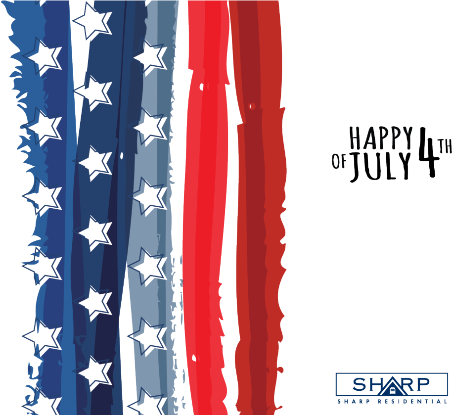 Happy 4th Of July From Sharp Residential - Transparent Background 4th ...