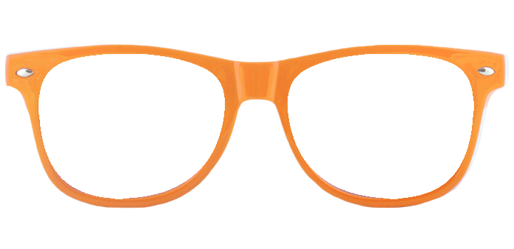 orange transparent sunglasses