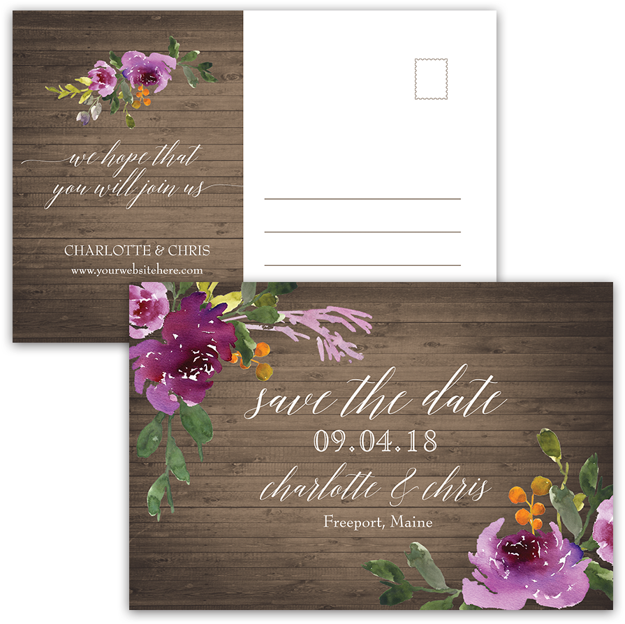 Save The Dates Purple Flower (900x900), Png Download