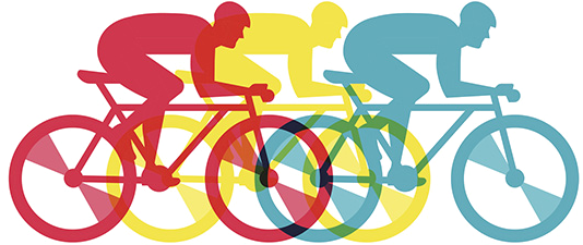 Cycling Png Transparent - Cyclist Png Transparent (533x255), Png Download