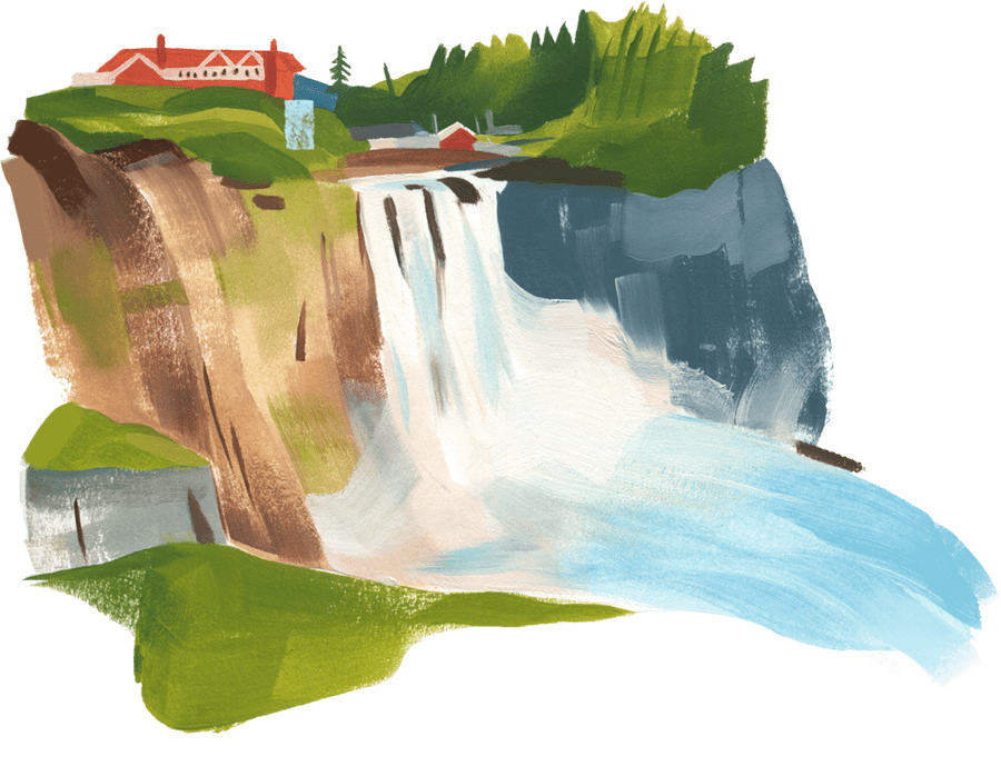 Snoqualmie Falls - Waterfall (900x698), Png Download