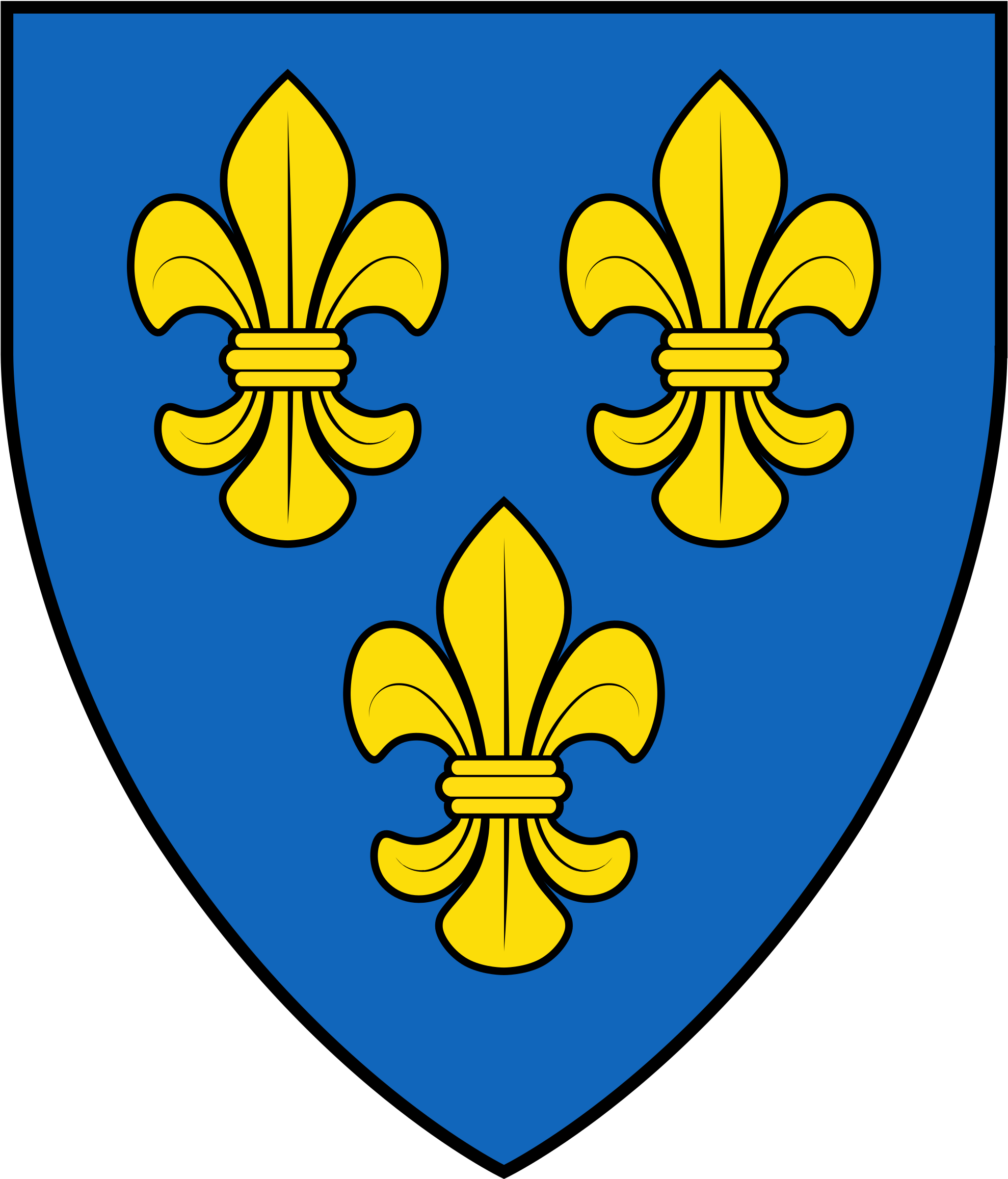 Coat Of Arms Of Wiesbaden Fleur De Lis - Ile De France Wappen (2000x2328), Png Download