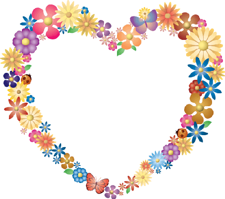 Watercolor Illustration, Floral Heart Frame, Decorative - Clip Art (452x399), Png Download
