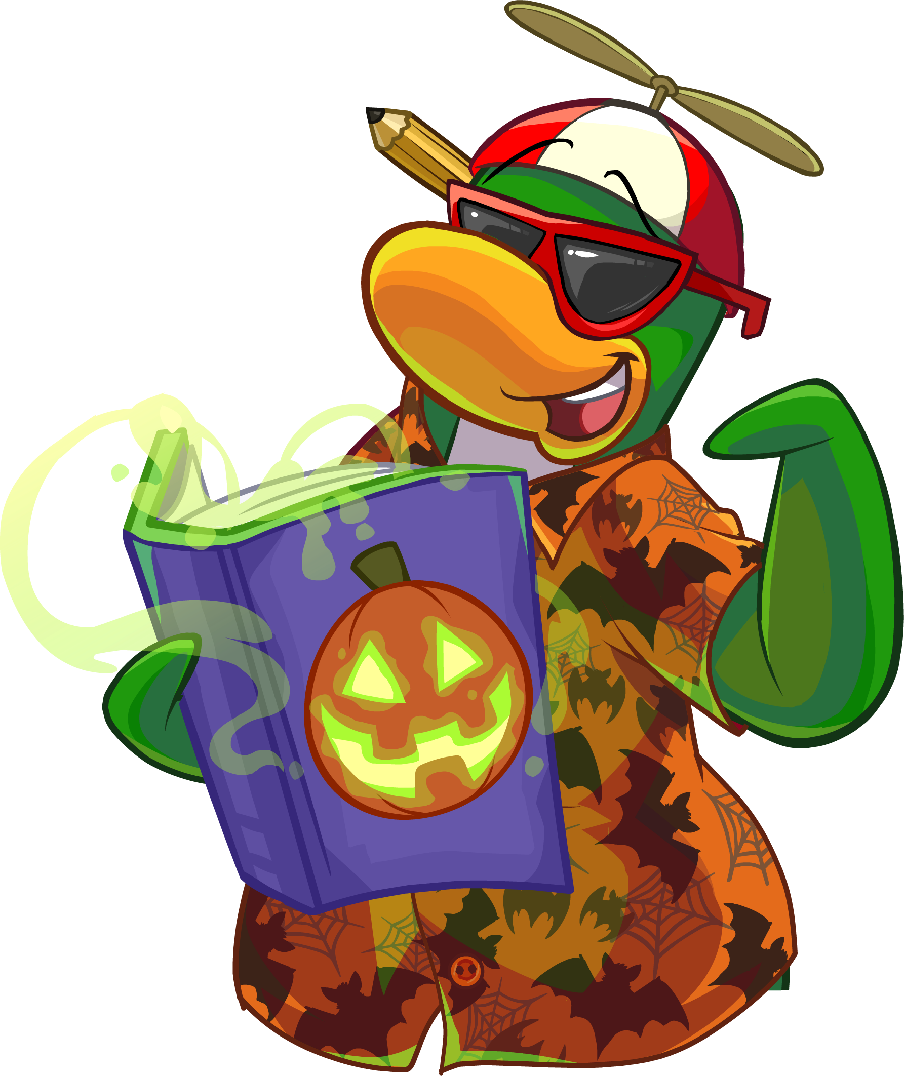Rookie Halloween - Club Penguin Halloween Png (1785x2125), Png Download