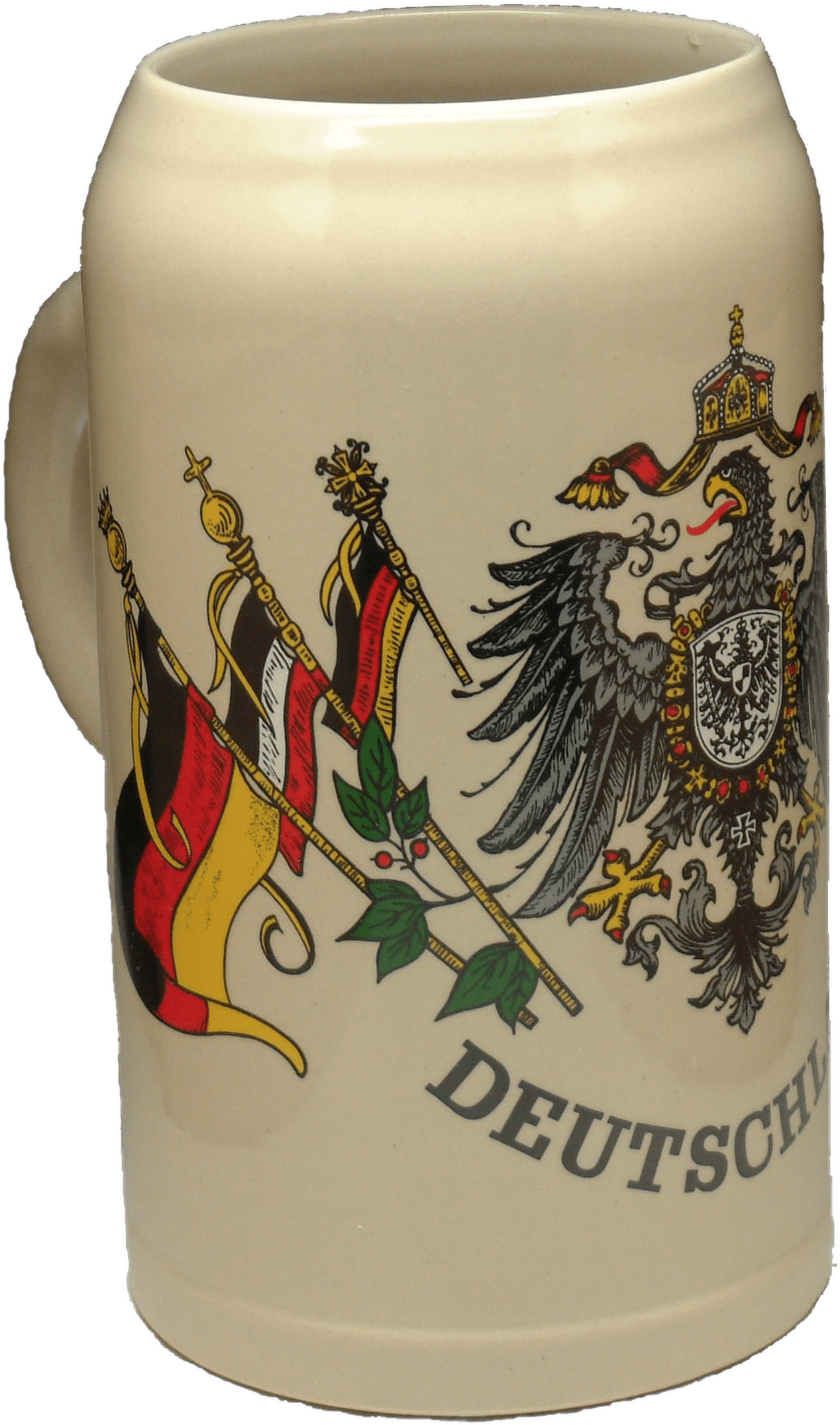 Beer Mug German Symbols - Deutschland Eagle Flag 1 Liter Beer Stein (1461x2193), Png Download