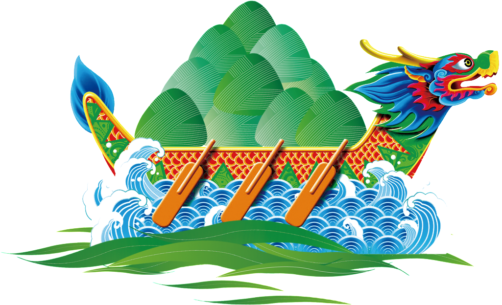 Cartoon Dragon Boat Festival Dragon Boat Png Hd (1024x1024), Png Download