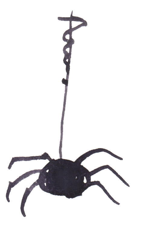 Black Watercolor Hand Drawn Spider Transparent - Watercolor Painting (1024x818), Png Download