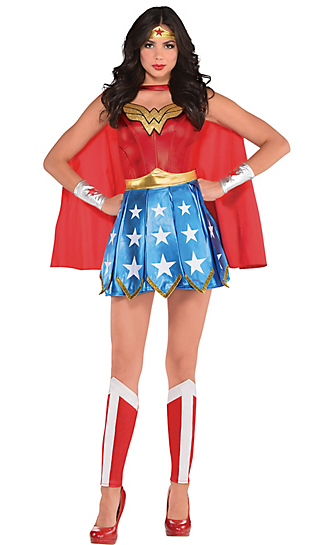 8 Superhero Halloween Costumes For The Entire Family - Woman Costume Wonder Woman (400x544), Png Download