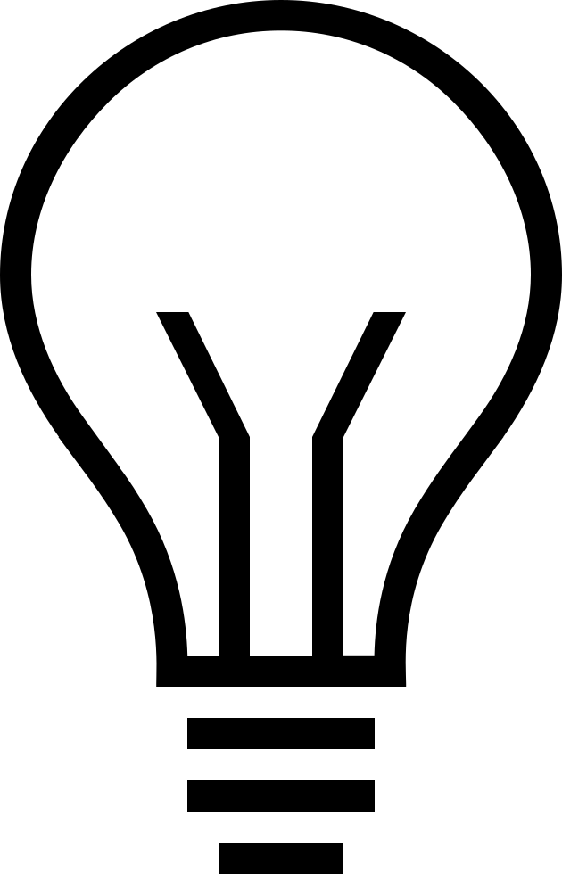 Light Bulb Outline Png (630x980), Png Download