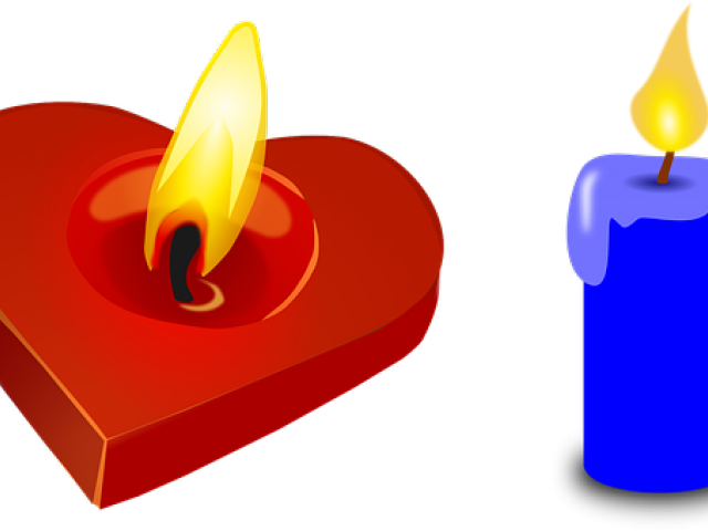 Heart Candle Shower Curtain (640x480), Png Download