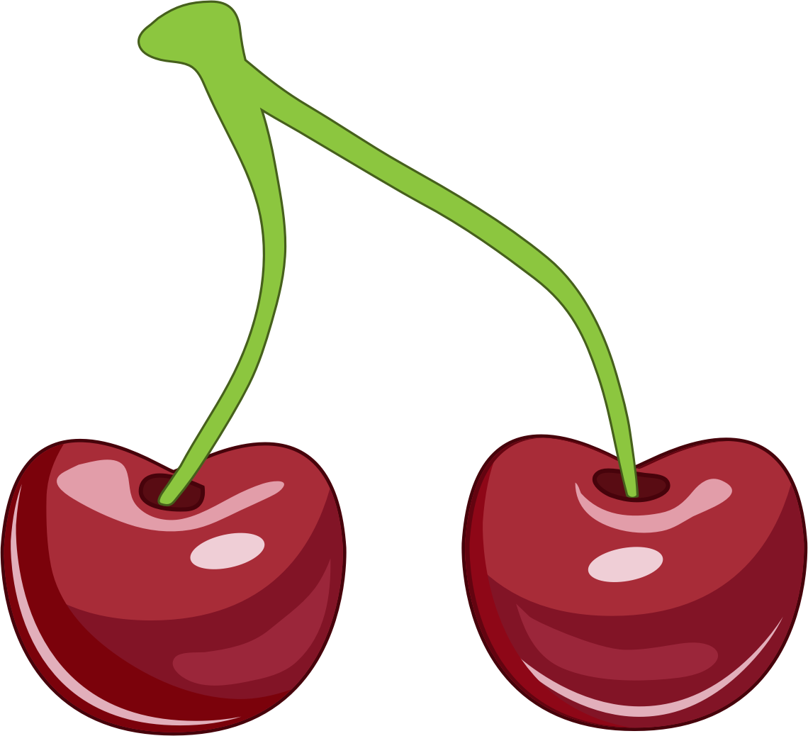 Cherry Clipart Frut - เชอ รี่ การ์ตูน Png (1140x1038), Png Download