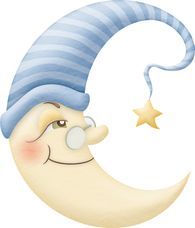 Cute Moon Clipart - Man In The Moon Cute (684x800), Png Download