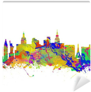 Watercolor Art Print Of The Skyline Of Las Vegas Nevada - Reproduction D'art Watercolor Art Print (400x400), Png Download