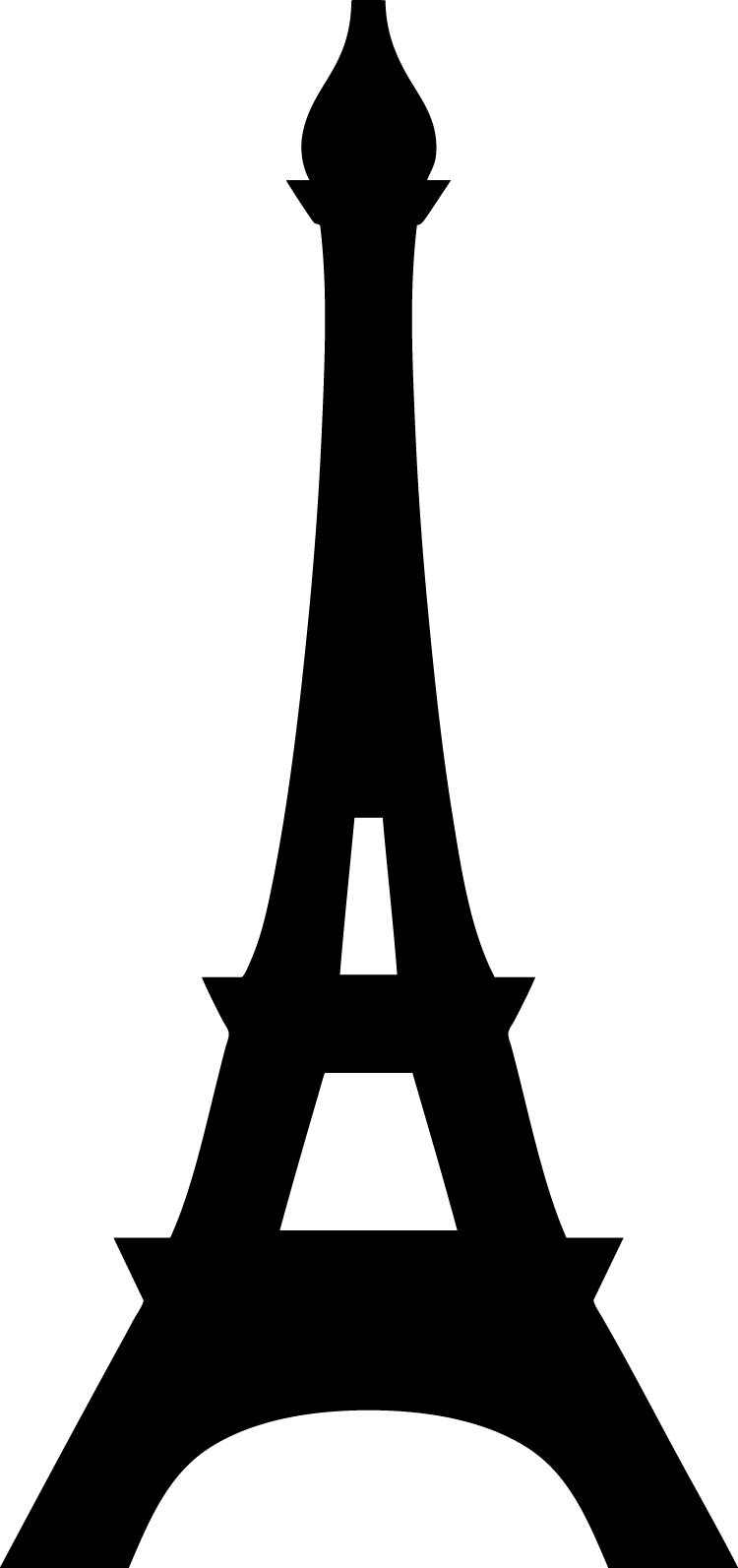 Clipart Library Download Best Photos Of Paris Eiffel - Eiffel Tower Silhouette Png (750x1593), Png Download