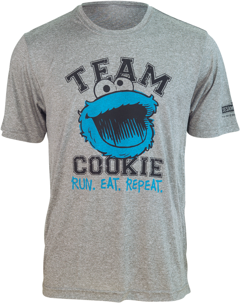 Team Cookie Monster "run - Cookie Monster Running Shirt (1024x1024), Png Download