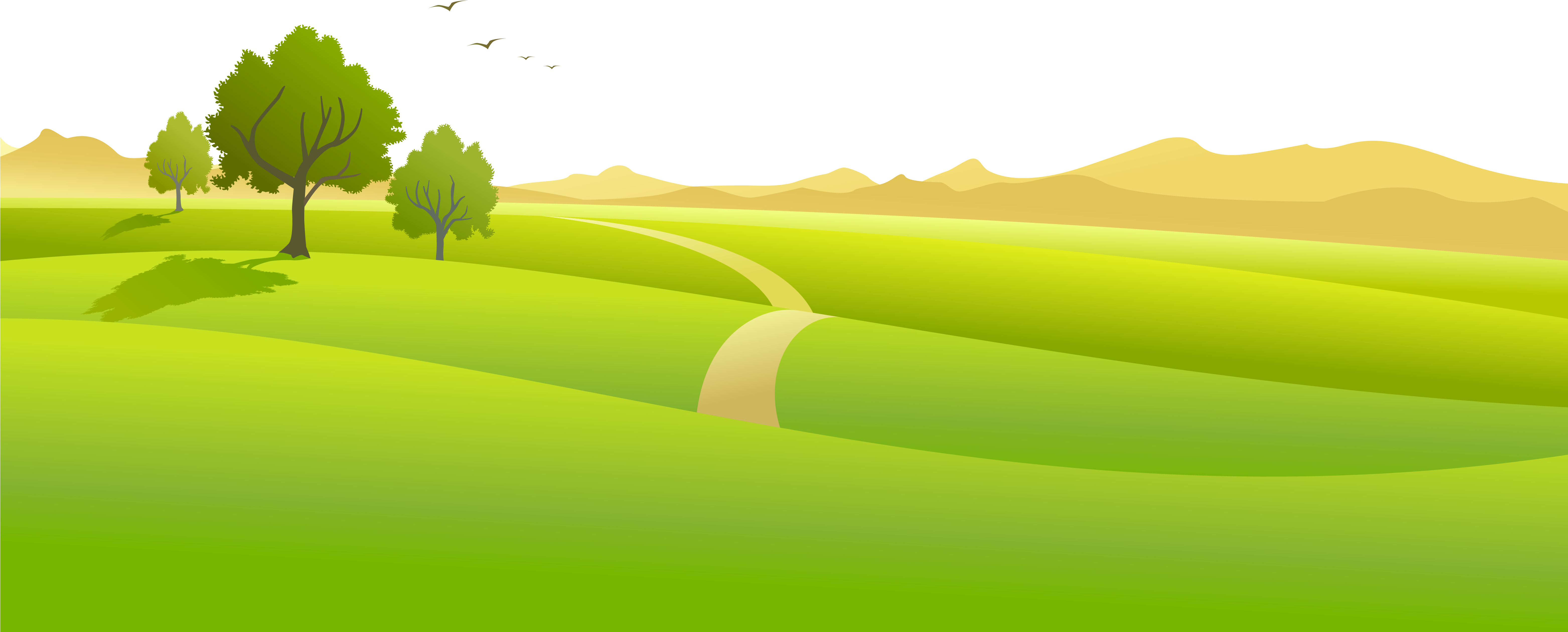Meadow Ground With Trees Png Clipart Picture - Ground Clipart (6250x2626), Png Download