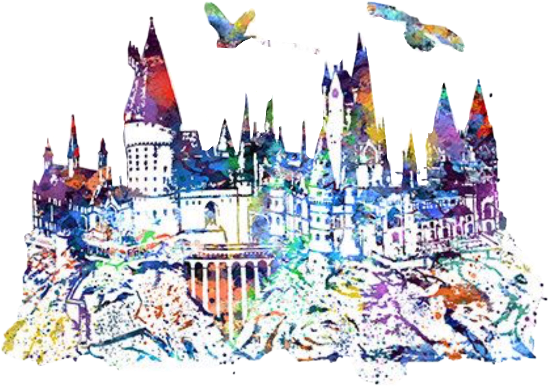 Report Abuse - Harry Potter Watercolor Poster (1129x794), Png Download