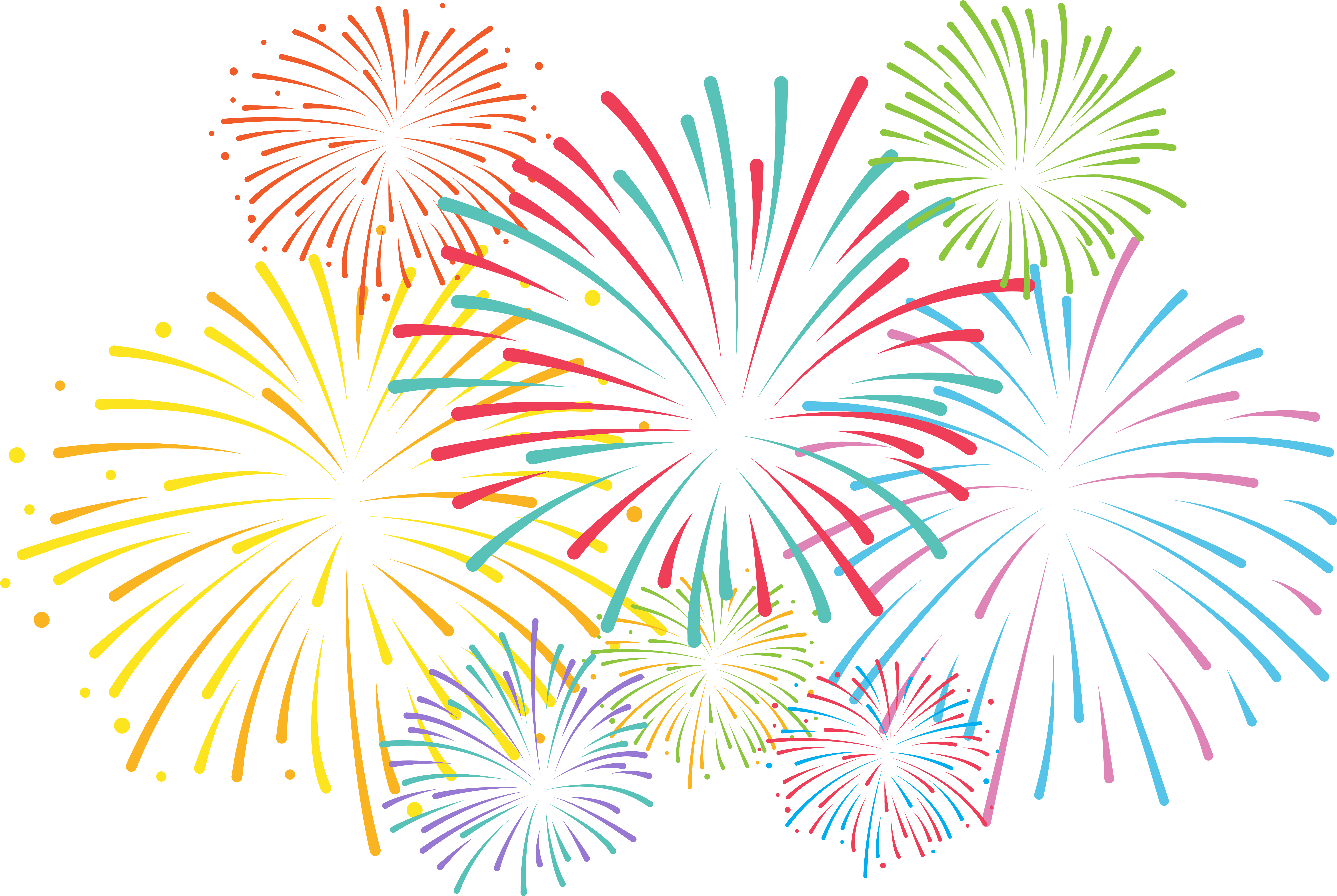 Fireworks Clipart Google Search Color Logo - Transparent Background Fireworks Clipart (8000x5363), Png Download