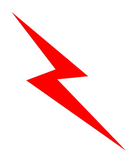 Lightning Bolt Lighting Free Clipart Images Clipartix - Red Lightning Bolt Transparent Background (485x565), Png Download