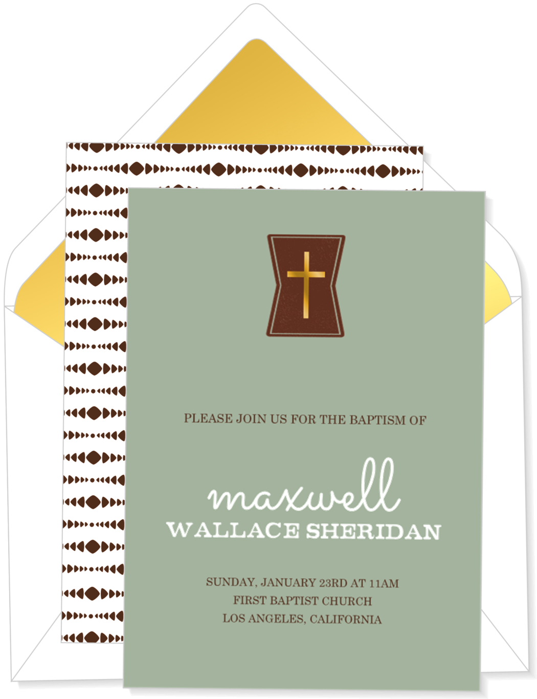 Watercolor Cross Grey Foil Ad E Png Mod Invitation - Paper (1050x1365), Png Download