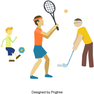 Cartoon Sports Fitness Exercise Sports People, Golf, - Sports (360x360), Png Download