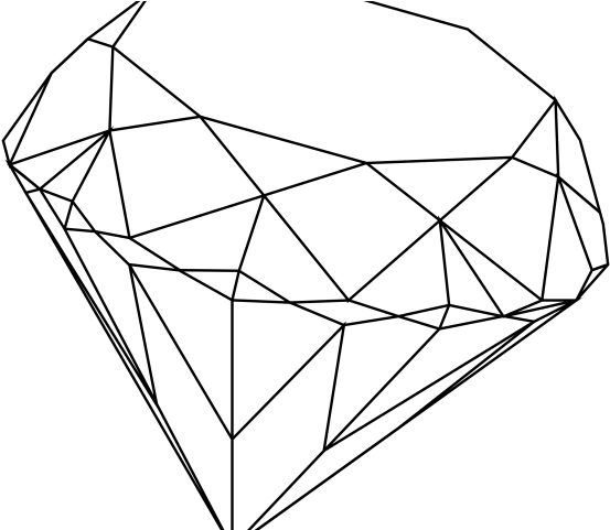 Transparent Diamond Sketch - Diamond Drawings (640x480), Png Download