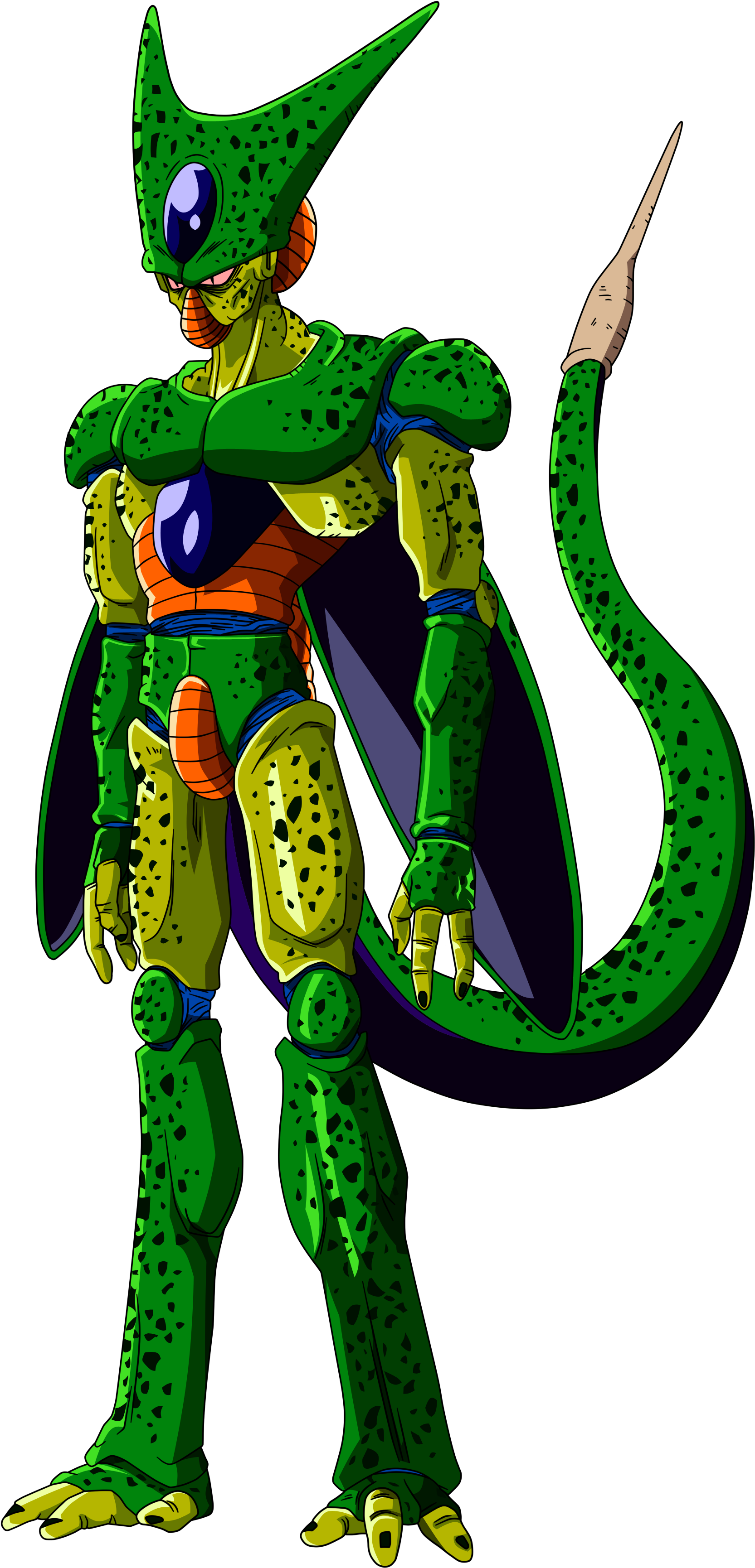 Image Freeuse Stock Cells Drawing Dragon Ball Z - Cell Dragon Ball Z (1788x3539), Png Download