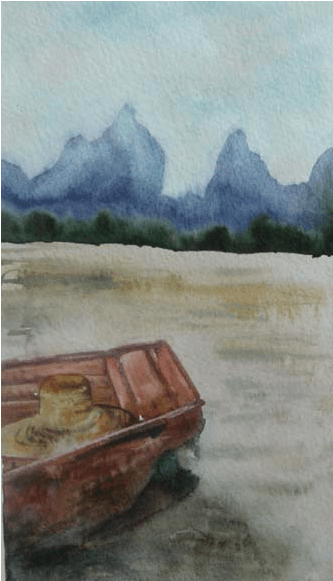 En Route To Fuli - Watercolor Paint (600x600), Png Download