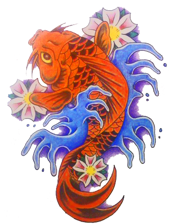 Koi Fish Tattoo, Fish Tattoos, Tatoos, Flash Design, - Koi Fish Tattoo Png (350x466), Png Download
