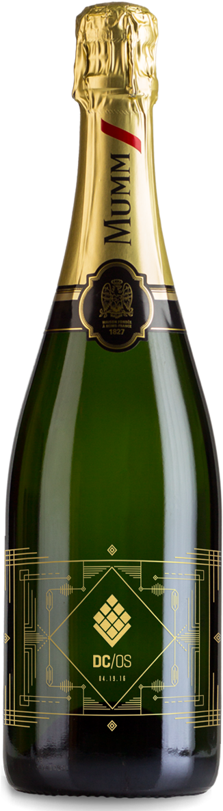 Champagne Etched Business Gift - Engraved Champagne Bottles (400x1200), Png Download