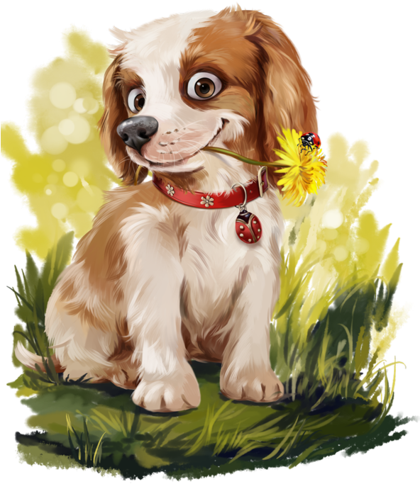 Babs Liveinternet Babsbabs Artwatercolor - Puppy In Watecolor Clipart (591x699), Png Download