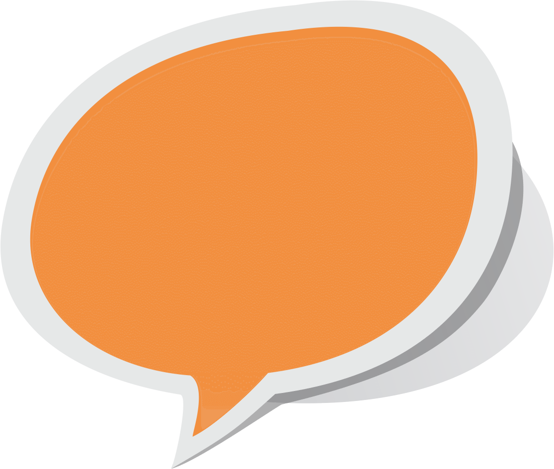 Orange Clipart Speech Bubble - Bubble Chat Png (1115x944), Png Download