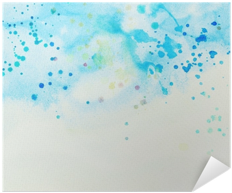 Light Blue Cloud And Sky With Watercolor Splashes Poster - Light Watercolor Backgrounds (400x400), Png Download