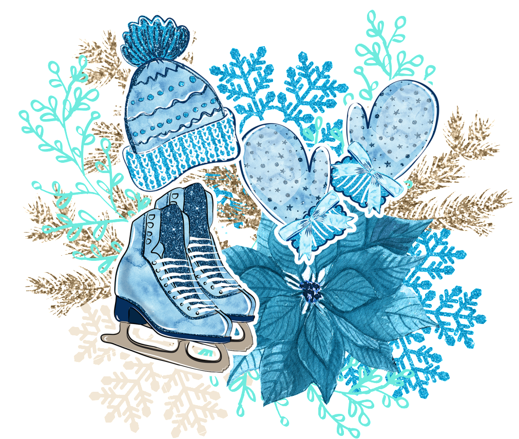 Winter Watercolor Elements Free Illustration - Wallpaper (1024x1024), Png Download