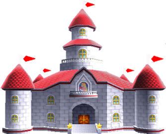 Peach Castle - Super Mario Peach's Castle (415x354), Png Download