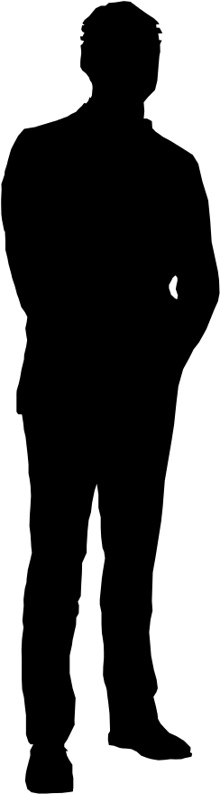 Free Download - Human Silhouette Transparent Background (314x937), Png Download