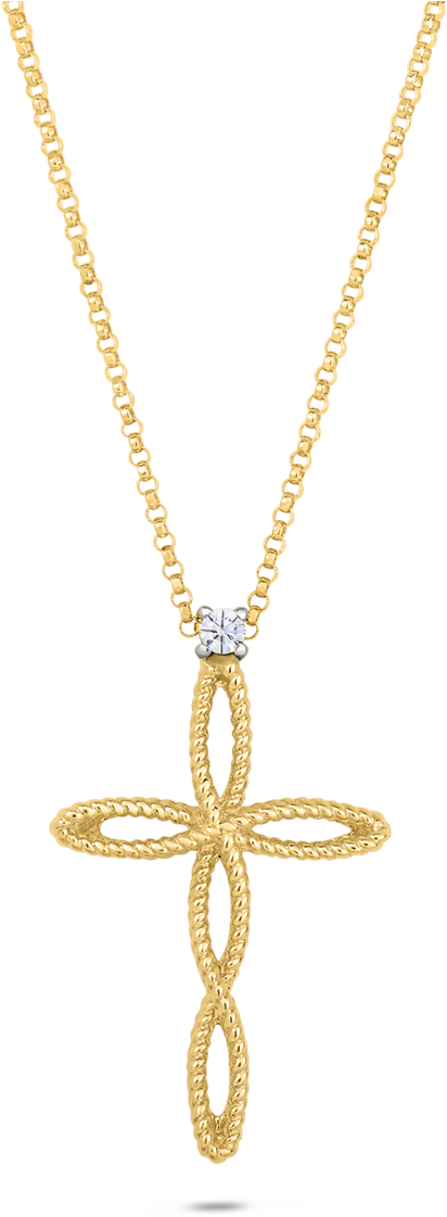 Italian Pendant With Diamonds - Necklace (1600x1600), Png Download