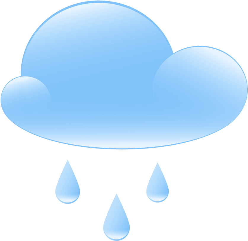 Rainy Cloud Weather Icon Png Clip Art - Portable Network Graphics (500x485), Png Download