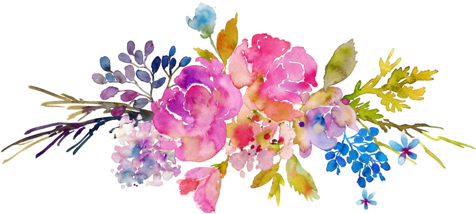 Graphic Free Women S Tonic Tea Shifa Amazon Buyer - Watercolor Bouquet Png Transparent (1000x451), Png Download