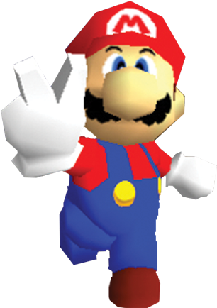 Mario - Super Mario 64 Mario (306x434), Png Download