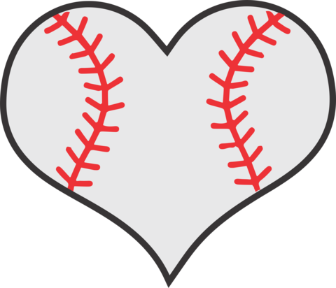 Clipart Stock Softball Transfers Page Albb Blanks - Baseball Heart Png (480x412), Png Download