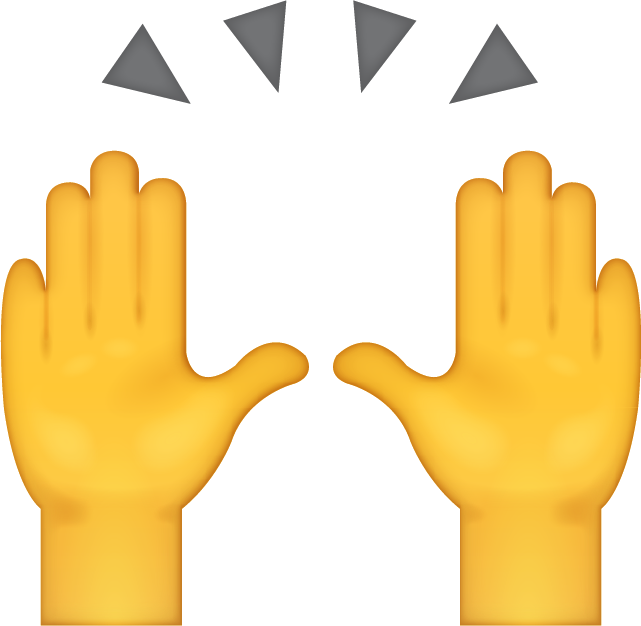 Download High Five Iphone Emoji Jpg - High Five Emoji Png (641x626), Png Download