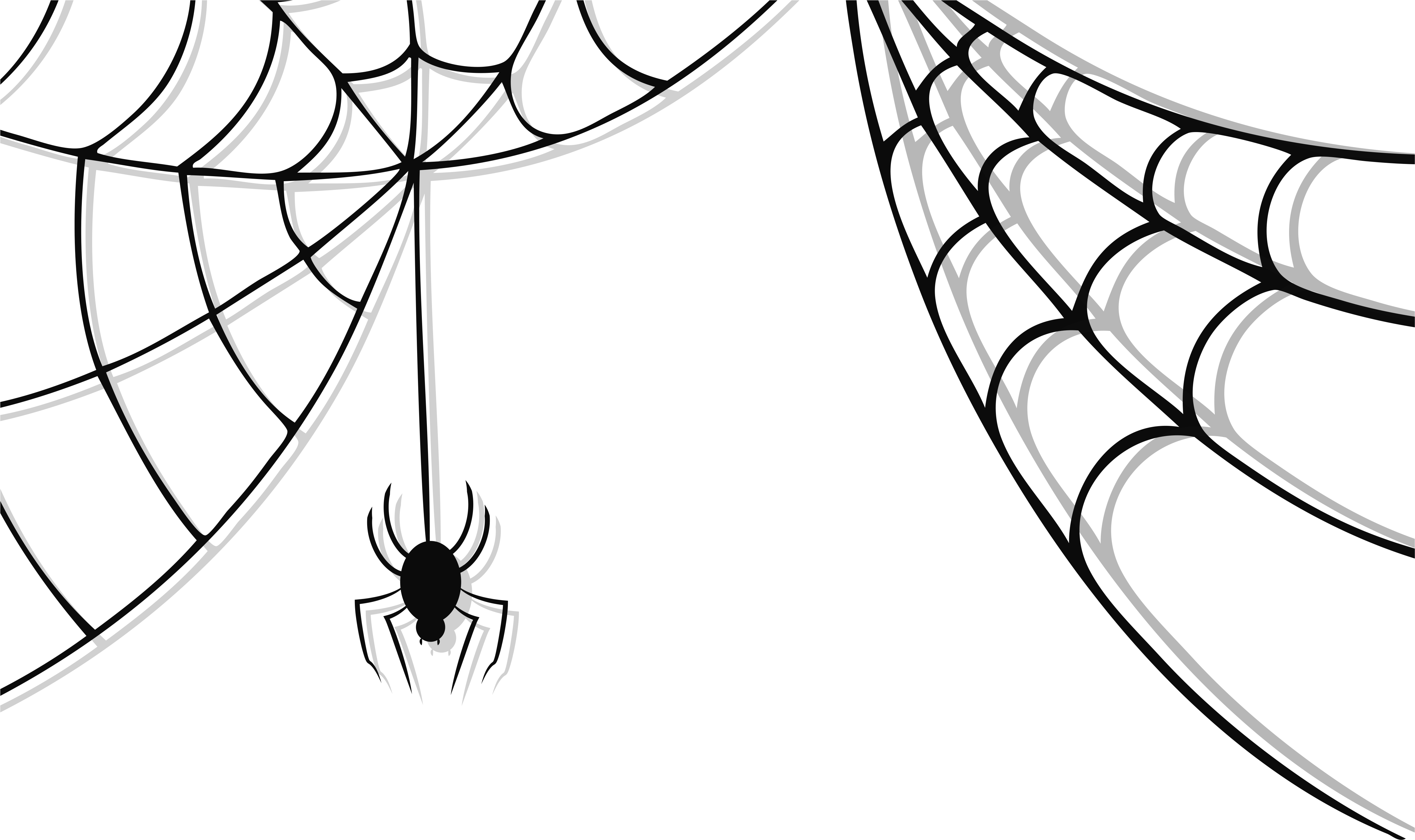 Halloween Spider Png Picture - Halloween Spider Web Clipart (5267x3165), Png Download